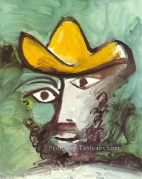 Tete d Man 1973 1 cubist Pablo Picasso Peinture à l'huile